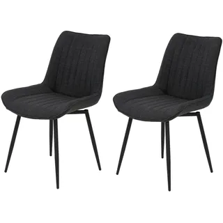Hela Drehstuhl BERGEN Polyester grau 2er Set