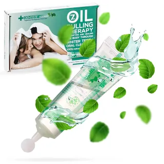 Dentiste Ölziehkur (14x7,5 ml). Ölziehen mit sieben abgestimmten Ölen - Ayurvedisches Mundziehöl für Entgiftung des Körpers in 14 Tagen - Zahnöl stärkt Zähne gegen Karies und Mundtrockenheit