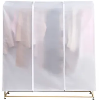 Anjing Kleiderständer Schutzhülle 120x50x150cm | Premium PEVA Kleidersack dick, Transluzent & staubdicht | Reißverschluss Kleiderschutz