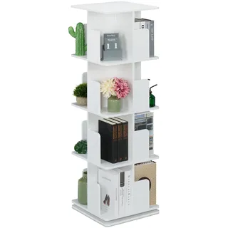 Relaxdays Bücherregal 39 x 125,5 x 39 cm Weiß