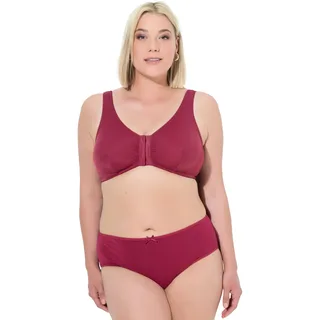 Ulla Popken Damen große Größen Übergrößen Plus Size Bustier, Still-BH, Vorderverschluss, Cup C/D - E/F dunkelrot 120D 689668539-120D