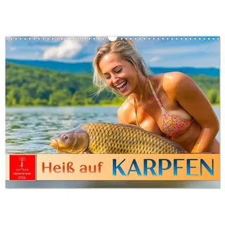 Calvendo Heiß auf Karpfen (Wandkalender 2026 DIN A3 quer), CALVENDO Monatskalender: Starke Fänge, schöne Momente, echte Leidenschaft. (CALVENDO Sport)