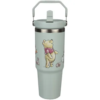 Undercover - Disney Winnie the Pooh Isolierbecher mit Henkel - 900ml Fassungsvermögen - Edelstahl Trinkbecher mit Henkel - auslaufsichere Trinkflasche
