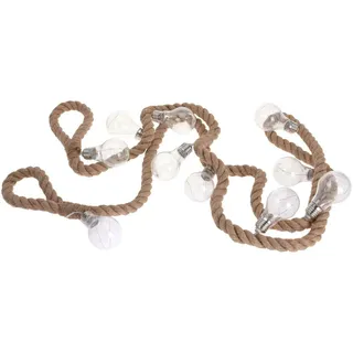 10 Led Girlande auf dickem Seil - Transparent