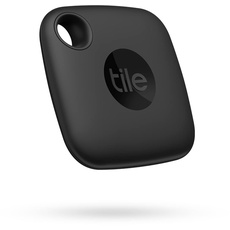 Tile Mate (2022) Bluetooth Schlüsselfinder, 1er Pack, 60m Reichweite, inkl. Community Suchfunktion, iOS und Android App, kompatibel mit Alexa und Google Home, Schwarz