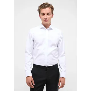 Langarmhemd ETERNA "SLIM FIT", Herren, Gr. 40, Extra verlängerter Arm, weiß, Twill, 100% cotton, schmal, Umschlagmanschette, Hemden Langarmhemd, NON IRON (bügelfrei)