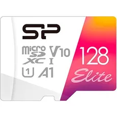 Silicon Power memory card Elite Micro SDXC 128GB UHS-I A1 V10 (microSDXC, 128 GB, U1, UHS-I), Speicherkarte