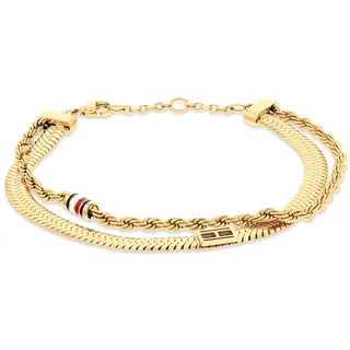 Tommy Hilfiger Doppeltes Ketten-Armband Damen Gold