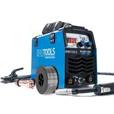 IPOTOOLS FLUX-135 Fülldraht Schweißgerät ohne Gas - 135 A FLUX Inverter Schweißgerät ohne Gas für Schweissgerät Fülldraht 0.8mm oder 1.0mm mit MMA/IGBT / 230V / 7 Jahre Garantie