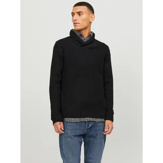 Jack & Jones Strickpullover »JJSTANDFORD KNIT SHAWL NECK«, Grobstrick Jack & Jones black S