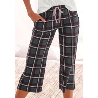 s.Oliver Pyjamahose mit Allover-Druck, bordeaux, kariert