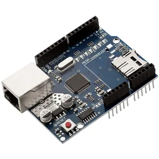 AZDelivery Ethernet Shield W5100 mit MicroSD-Karten Slot, kompatibel mit Arduino inklusive E-Book!