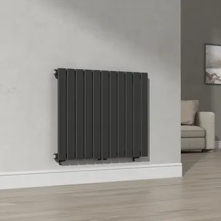 Flachheizkörper 'Nore' Schwarz 60x80cm Einlagig 616W - Schwarz