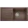 FAVUM XL 6 S links Einbauspüle Silgranit cafe Handbetätigung 860 x 435 mm
