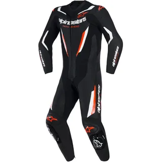 Alpinestars Gp Force V2, Lederkombi - Schwarz/Weiß/Neon-Rot / 52