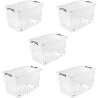 KEEEPER Aufbewahrungsbox 59 x 38 x 35,5 cm 5-tlg. transparent
