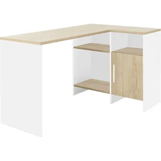CALICOSY - Industrial Eckschreibtisch Liverpool - Französische Herstellung - Weiß