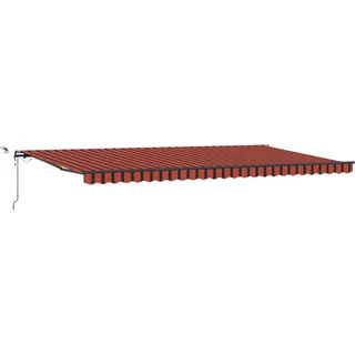 Markisenstoff mit Orange und Braun 600 x 300 cm Polyester - Orange