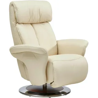 Himolla Fernsehsessel , Creme, Edelstahlfarben , Leder , Echtleder , Longlife-Leder , Buche , 82x109x90 cm , Blauer Engel, Goldenes M, Made in Germany, Emas, AGR-geprüft , Lederauswahl, Stoffauswahl, Relaxfunktion , Wohnzimmer, Sessel, Fernsehsessel