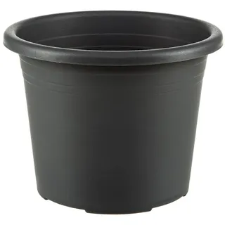 Dehner Blumentopf Cylindro, Pflanzentopf frostbeständig/UV-beständig/wetterfest, Pflanzkübel recycelt, ca. Ø 50 cm, Höhe 36 cm, Kunststoff, anthrazit