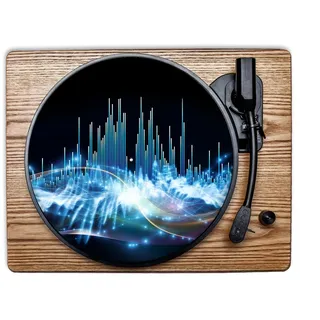 Playmats Slipmat - Plattenspieler Matte aus Gummi Waves of Sound - Matte für Grammophon 30,5 cm (12')