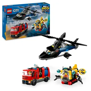 LEGO City Mix & Match Hubschrauber, Löschauto & U-Boot 60462