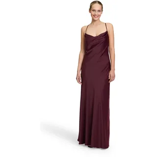 Vera Mont Abendkleid Wasserfallausschnitt Rot 40