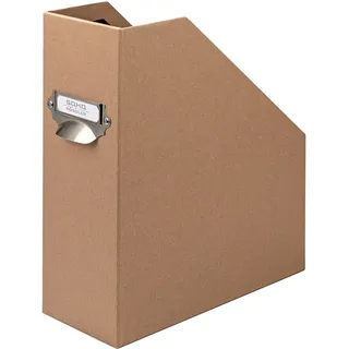 Rössler SOHO Stehsammler A4 | Stehsammler Pappe aus stabilem Karton | Büro Organizer | Schreibtisch Organizer | Zeitschriftenhalter | 315 x 260 x 115 mm | 1 Stück | Farbe: Braun | Kraft