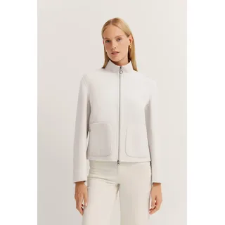 bugatti Wolljacke ohne Kapuze mit Stehkragen & Reißverschluss, beige