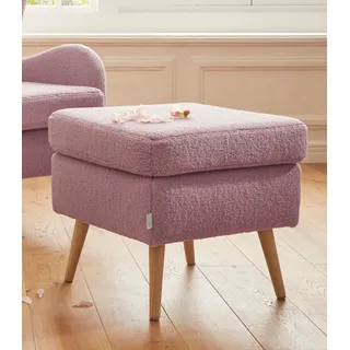 Hocker HOME AFFAIRE "Salla", rosa (rosé), B:58cm H:49cm T:58cm, Samtcord (92% Polyester 8% Polyamid);Struktur (100% Polyester);Struktur Hahnentritt (100% Polyester);Struktur fein (100% POlyester);Samtoptik (100% Polyester);Fellimitat (100%Polyester), Hocker, Hocker, Bezug auch in Luxus-Microfaser in Teddyfelloptik