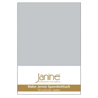 JANINE Spannbettlaken Jersey 180 x 200 - 200 x 200 cm Silber