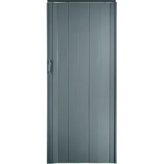 Falttür Schiebetür Grau Farben H. 202 cm für Türbreite bis 84 cm st3 Neu teils vormontiert - Grau