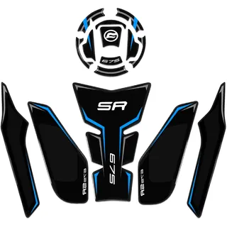 SGROPMT Für CFMOTO 675 SR Motorrad Tankpad Tankschutz Tankaufkleber Carbon | Motorrad Tankpad Für CFMOTO 675SR 675SRR 675SR-R 675SS 675 SR SRR, 3D Carbon Glanz Motorrad Tankschutz Motorrad Tankaufkleber