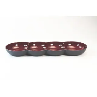 Tupperware Allegra Perle rot merlot Servierschale Servierschalenquartett