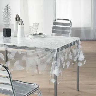 Douceur d'intérieur Tischdecke Transparente Rechte 1710329 140 x 240 cm Weiß