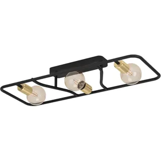 EGLO Messinaro schwarz, messing-gebürstet