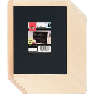 Plaid Enterprises Kreidetafel, doppelseitig, 21,8 x 26,4 cm, mit dekorativem Holzrahmen, ideal für Kunst und Handwerk, kleine Kreidetafel