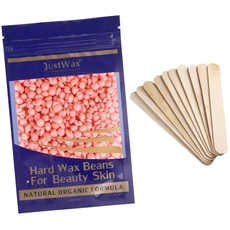 Justwax Wachsbohnen Haarentfernung Wachsperlen -Wax Beans -Wachsperlen Waxing Perlen Beads -Wachs 100G (Rosa) (1Er Pack)