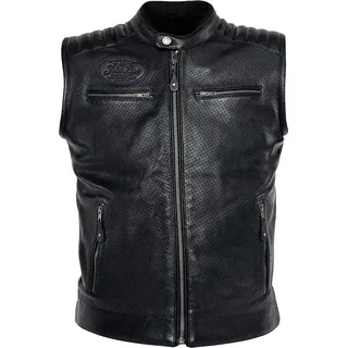 John Doe Storm, Lederweste perforiert - Schwarz - 4XL