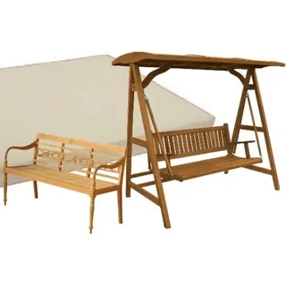 Teako Design Bankauflage 120x45 cm für Hollywoodschaukel & Gartenbank, Molise Design, weich & wasserabweisend (Creme) - Beige