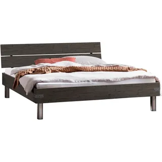 Hasena Bett , Grau, Akaziefarben , Metall , Akazie , massiv , Höhe ca. 22 cm , 120x200 cm , in verschiedenen Holzarten erhältlich, in verschiedenen Größen erhältlich , Holzmöbel, Holzbetten, Sonstige Holzbetten