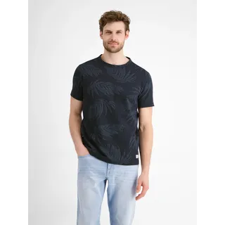 Lerros T-Shirt »LERROS Jacquard T-Shirt für Herren«, blau