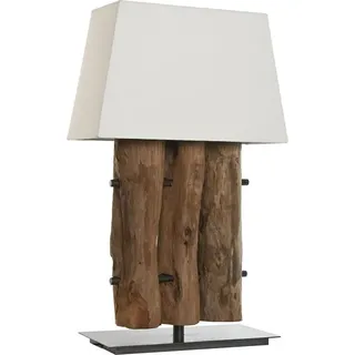 Tischlampe Home ESPRIT Eisen Teakholz 40 X 20 X 80 cm - Bunt