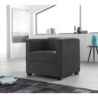 Home affaire Sessel »Bob Cocktailsessel, Clubsessel, Loungesessel« in verschiedenen modernen Farben und Qualitäten, grau