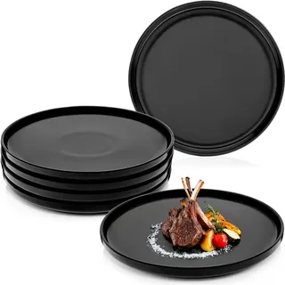 sänger Madeira Speiseteller 6er Set rund 6 Stück Schwarz