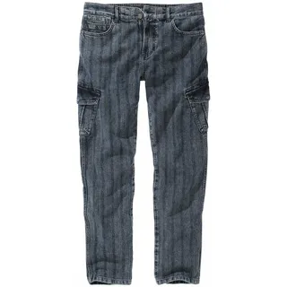 Herringbone-Denim-Cargo Blau 33/32