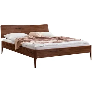 Hasena Bett , Nussbaumfarben , Holz , Nussbaum , massiv , Höhe ca. 22 cm , 140x200 cm , in verschiedenen Holzarten erhältlich, in verschiedenen Größen erhältlich , Holzmöbel, Holzbetten, Sonstige Holzbetten