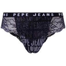 Pepe Jeans Damen Allover Logo Brazilia Bikini Style Underwear, Black (Black), M