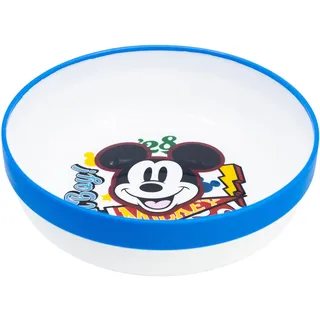 Stor Micky Maus Kinderschale 902ml mit Rutschfester Basis, BPA-freies Kunststoff Wiederverwendbar, Mikrowellengeeignet, Kinder Schüssel für Zuhause und Schule