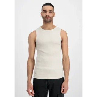 Muskelshirt ALPHA INDUSTRIES "X-Fit Rib Tank", Herren, Gr. 3XL, weiß (vintage weiß), Obermaterial: 50% Baumwolle, 50% Polyester, Shirts Muskelshirt